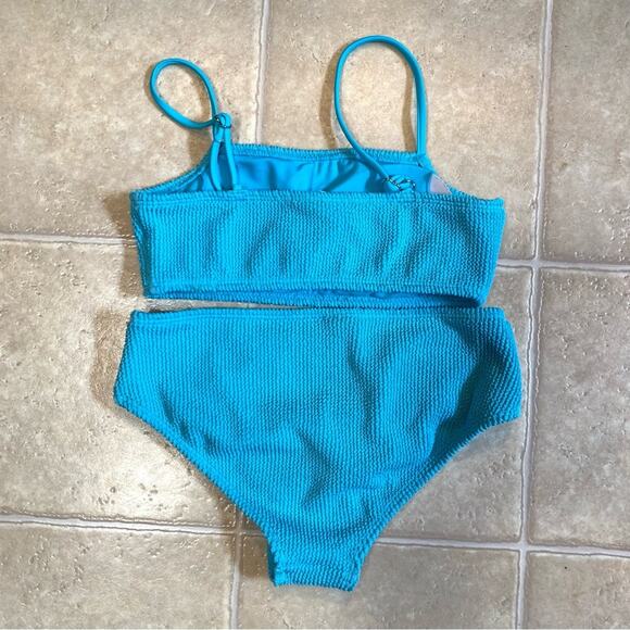 FULL TILT Square Neck Girls Blue Bralette Bikini Set - Picture 2 of 6